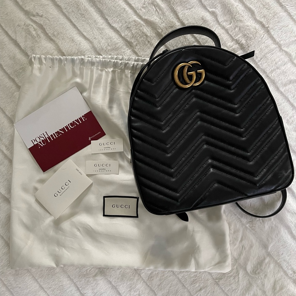 Gucci GG Marmont Quilted Leather Backpack